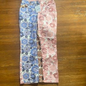 Ragged jeans floral print NWT